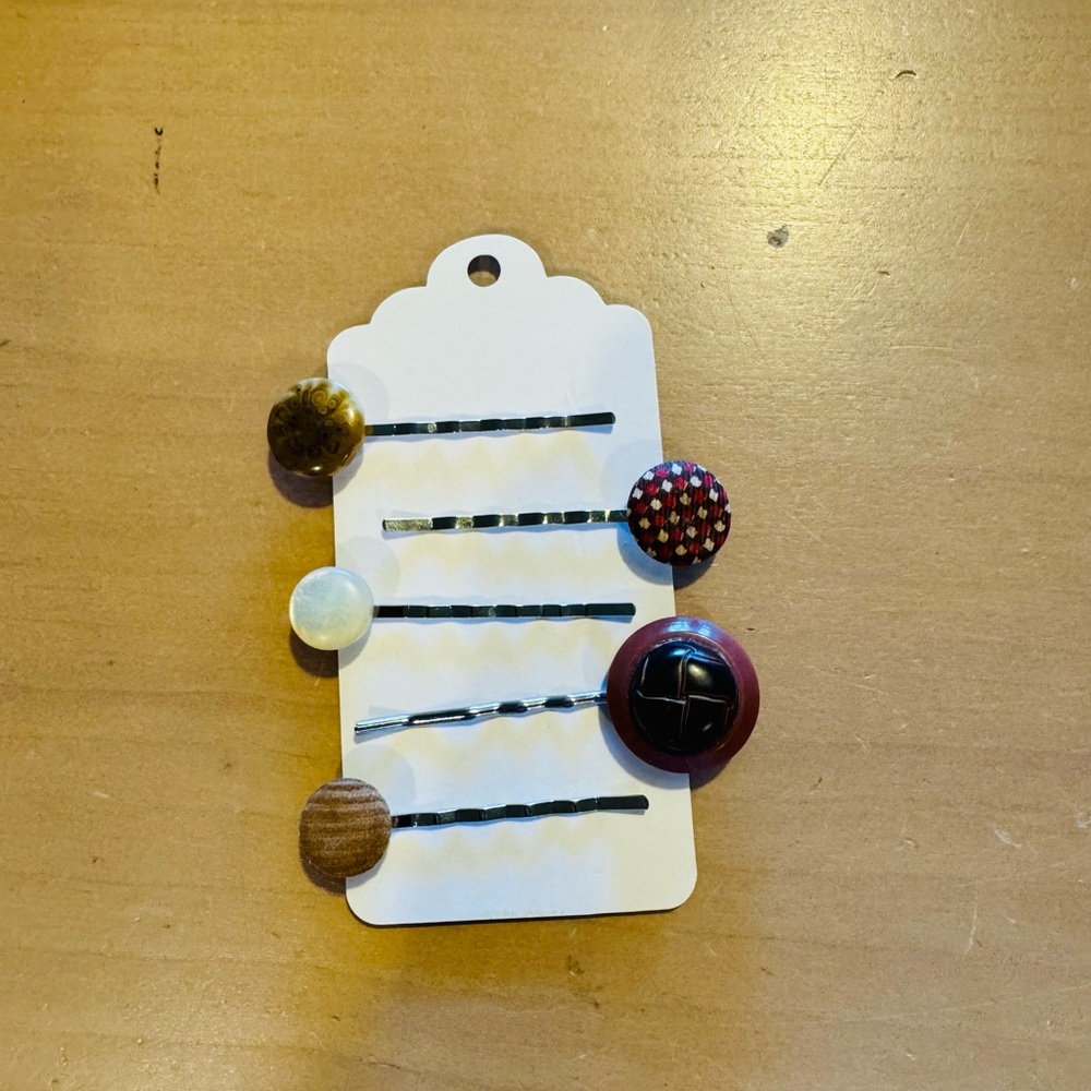 Assorted Decorative Bobby Pin Set - Browns & Creams - Picture 2 of 4